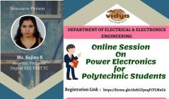 ONLINE SESSION ON POWER ELECTRONICS FOR POLYTECHNIC STUDENTS