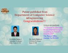 Patent Published from Department of CSE