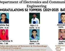 S2 ECE Toppers (2021-25 Batch)