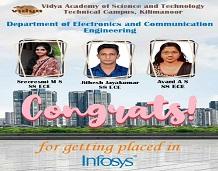 ECE 2017 Batch Students placed in Infosys