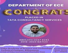 ECE Student placed in TCS