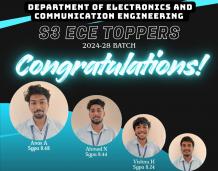 S3 ECE toppers of the 2024?28 batch