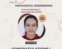 Sneha S Nair Emerges as S3 ME Topper at VAST TC