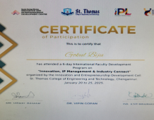 ACHIEVEMENT OF STAFF : FACULTY DEVELOPMENT PROGRAM